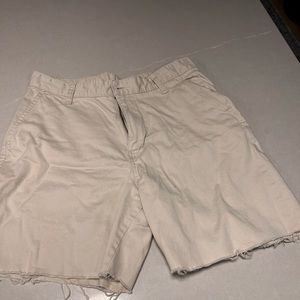 Cut off khaki shorts